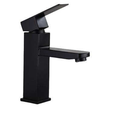 China Bathroom Sink Faucet Single-Handle Hand Zinc Body Square Basin Wash Basin Faucet MPLT Metered MPLT for sale