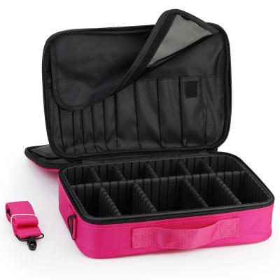 China Professional Fashion Travel Makeup Case Makeup Bag Organizer Accessories Case Tools Cosmetic Case (Pink) for sale