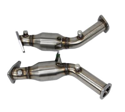 China 200cell catted downpipe for 07+ 350z 370z G37 FX35 FX37 Q50 Q60 VQ35HR VQ37HR 370Z for sale