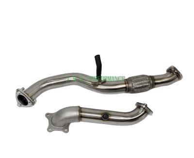 China SS 2.5 Inch Exhaust Downpipe For Honda Civic 16-18 1.5 Piece EX Turbo SI FC FK7 Two Design Civic for sale