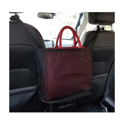 China Geometric popular multi-functional elastic car back seat choice quality pocket handbag net holder for sale