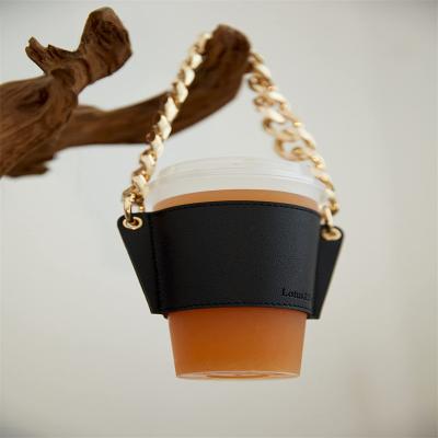 China Viable Cup Sleeves For Cold Drinks Reusable Cup Sleeve With Strap Cup Carrier Luggage Cup Holder Travel Mug Sleeve for sale