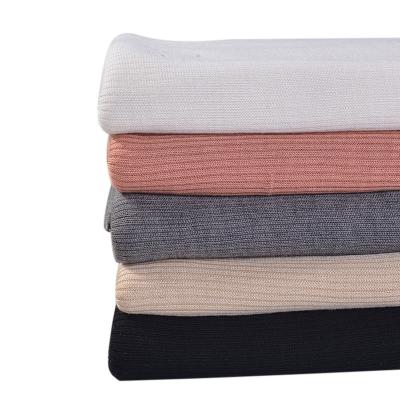 China Knitted Warm Thicken Viscose Rib Cashmere Blend Fabric For Winter Pullovers for sale