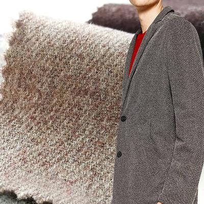 China Twill Knitted Viscose Nylon Wool Fabric For Coat for sale