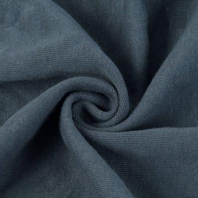 China Double-Sided Stiff Cotton Polyester Knit Fabric Linen Look Fabric for sale