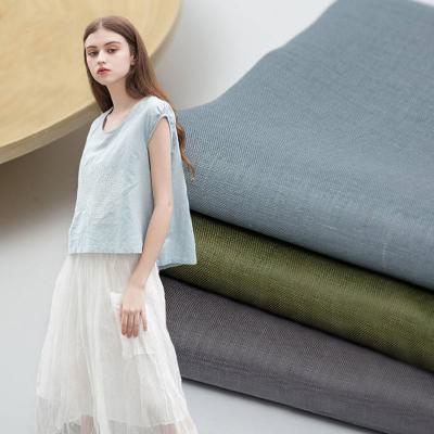 China Comfortable 100% Washed Pure Linen Fabric For Pants for sale