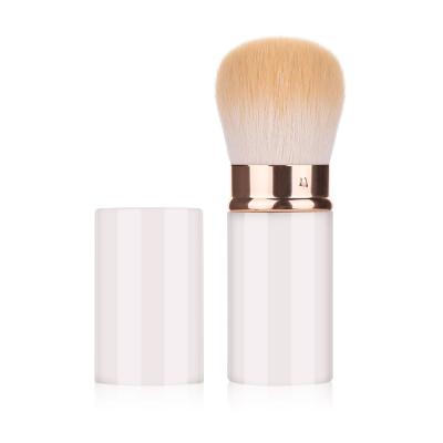 China White Imitative Soft Hair Goat Hair Cosmetic Brush Base Retractable White Hair Brush Soft Makeup Brush OEM for sale