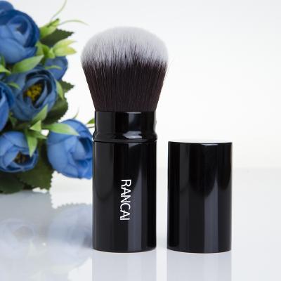 China Low MOQ 1pcs SINGLE BRUSH Black Cosmetic Tools Synthetic Private Label Brush Professional Retractable Makeup Brush Set for sale