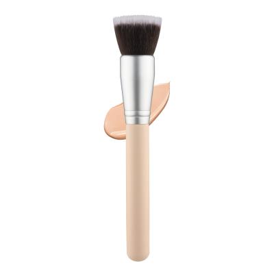 China Angular Blush Apricot 1Pc Face Cosmetics Brush Brochas De Maquillaje Para Vendor Kabuki Brush High Quality for sale