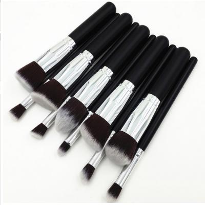 China Angular Blush 2020 10pcs Makeup Brushes Soft Synthetic Hair Cosmetic Brushes Private Label Makeup Brush Set for sale