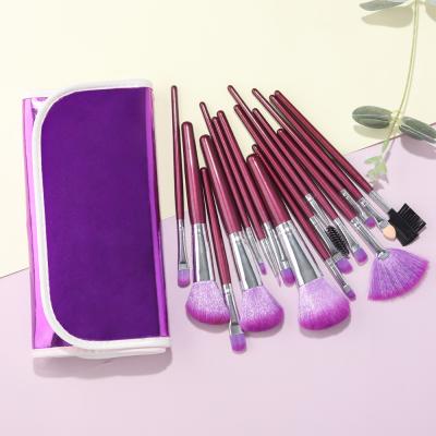 China Angular Blush 16Pcs Purple Makeup Set Brush OEM Beauty Makeup Tools Makeup Brushes High Quality Wholesale for sale