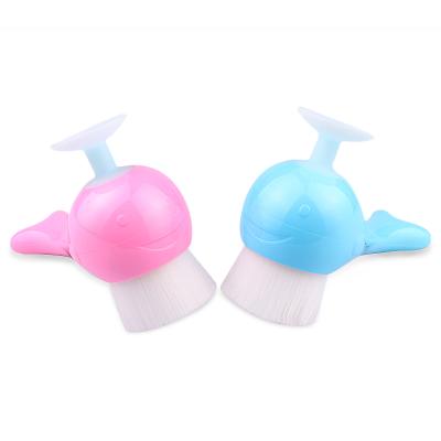 China For Home Use Style Hot Selling Whale Shape Sticking Promotional Wall Wash Cute Face Cleaning Brush for sale