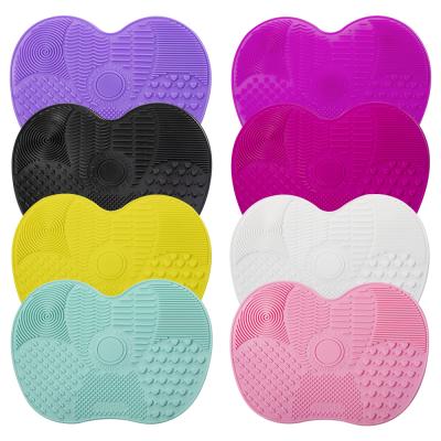 China For LOW MOQ Mini Hot Selling Customized Soft Silicon Carpet Cleaner Multi Color Use Makeup Brush Cleaning Pad Home for sale