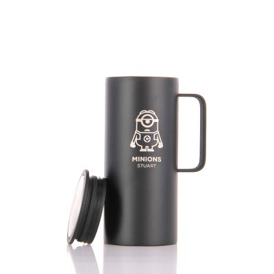 China Sustainable hot sale double layer thermos water cup vacuum stainless steel handle tea cups insulated coffee tumblers for sale