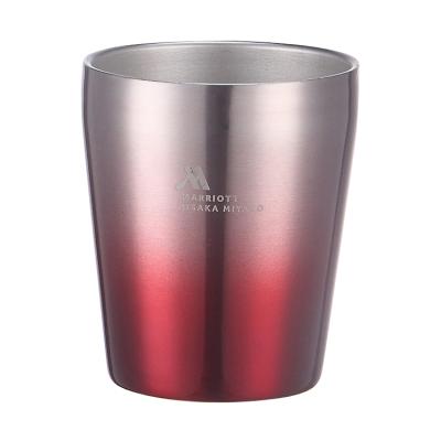 China Sustainable 200ml Double Wall Stainless Steel Vacuum Espresso Coffee Mug With Gradient Color Finishing for sale