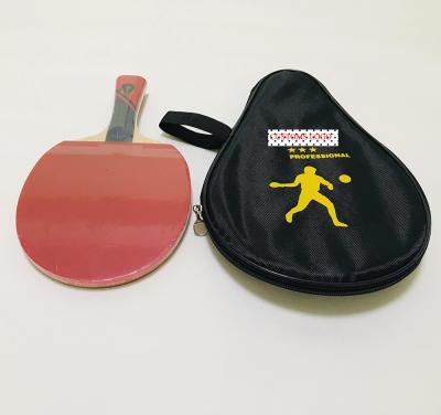 China High quality three-star customs logo ping pong racket (rubber buttons) 260*150mm for sale