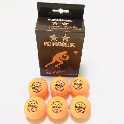 China Unique ABS plastic KINGNIK 2star by LOKA premium orange plastic training table 40+ tennis ball (6balls per box) for sale