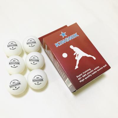 China KINGNIK Plastic One Star White 40+ Ping Pong Ball (6balls per box) for sale