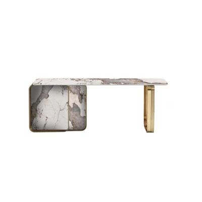 China Wall Stainless Steel Living Room Corridor Porch Marble Light Luxury Modern Minimalist Table for sale