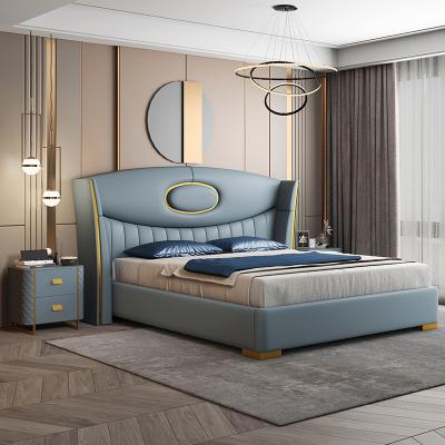 China Other Headboard For Modern Simple Luxury Double Size Bed High Quality Bedroom Furniture for sale