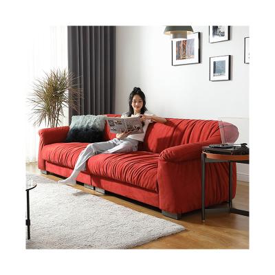 China Modern Modern Furniture Fleece Feeling Hired Contemporary Living Room 3 People Sit Sofa for sale