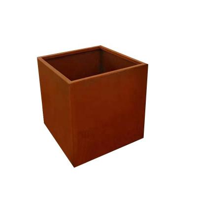 China Rustic Eco Friendly Outdoor Garden Steel Planter Box In Various Size for sale