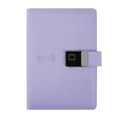 China Hard Cover Book High Security Fingerprint Book Protection Fingerprint Lock Notebook With Wireless Filling for sale