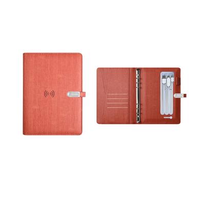 China Newest grebiche business gift 8000 mAh 16GB U disk diary A5 power bank notebook with lock for sale