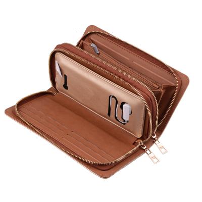 China RFID Fashion Portable 6000mah Leather Wallet With Power Bank for sale