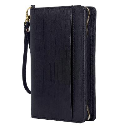 China Power Bank with Cable PU Leather Purse Organizer Power Bank Passport Holder Wallet Filler Outdoor Moving Auxiliary Case with Credit Card Slots for sale