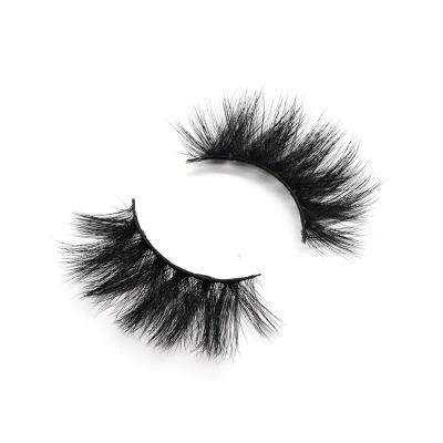 China Luxury thick 3d false lashes wholesale private label cotton strip 18mm natural mink eyelashes 3D minklashes for sale