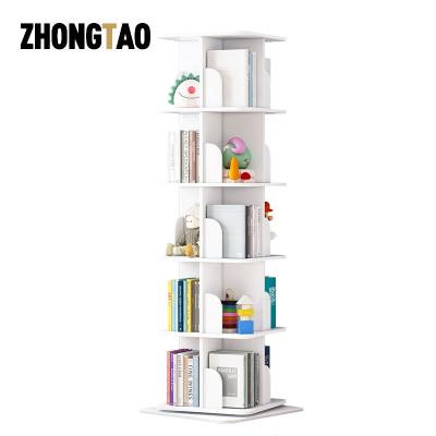 China Convertible romm Children's Baby Kids Book Shelves Shelf Rotating Expandable Modern Wooden Living Bookcase for sale