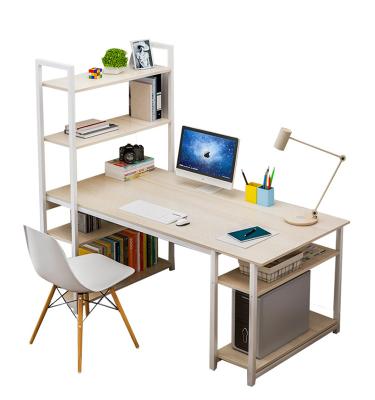 China Multifunctional Steel Wood Shelf Built-in Computer Desk Computer Table Desk For Student With Shelf for sale