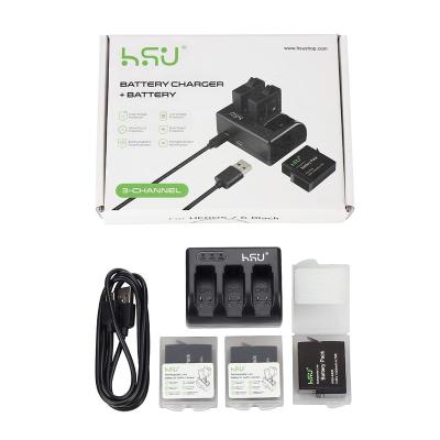 China HSU Rechargeable AHDBT-501 AABAT001 Lion Lithium Battery Camera Battery Charger Bundle Kit for Go Pro Hero8/7/6/5 for sale