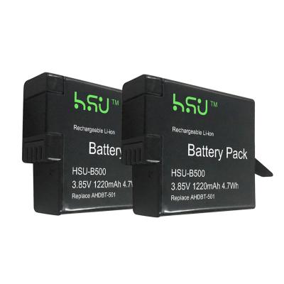 China Digital Products HSU 1220mAh Action Camera Replacement Rechargeable Battery For Gopro Hero 5/6/7/8 (1 Piece) for sale