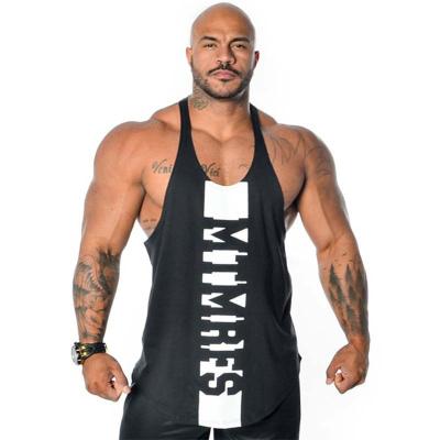 China Anti-pilling Men's Cotton Vest Men's Fitness Bodybuilding Muscle Vest Muscle Shirt Men's Fitness Gym Vest Male Knitwear for sale