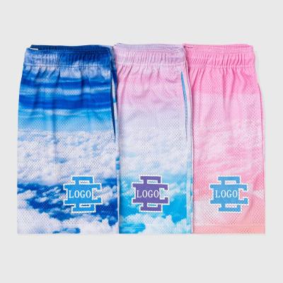 China Custom High Quality Summer Digital Printing Cotton Anti-wrinkle Polyester EE Men's Casual Sweat Basic Shorts Mesh Basketball Pockets Shorts Jogger for sale