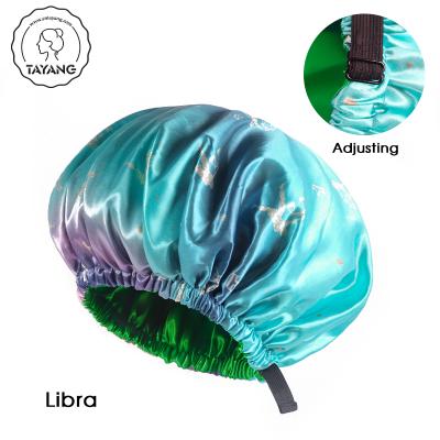 China Latest Cozy Cozy Sleep Styles Different Accesoire Seller Women For Braids Double Green Zodiac Striped Colorful Hood for sale