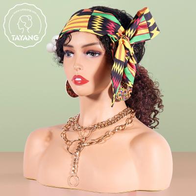 China 2021 Cozy Comfortable African Head Scarf Fashion Women Printed African Clothing Brazil Rich Hijab Headwear Ankara Hairband for sale