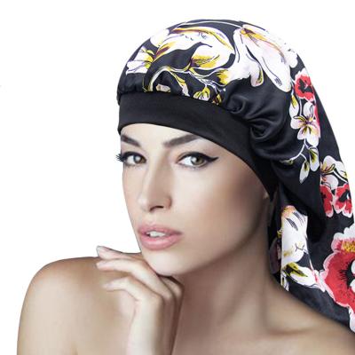 China New Design 100 Percent Beauty Salon Hat Sleep Breathable Hair Care Luxury Silk Hood For Lady for sale