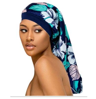 China Factory direct sales Moq comfortable silk satin wholesale comfortable long tail sleep hair hood //silk hood low for sale