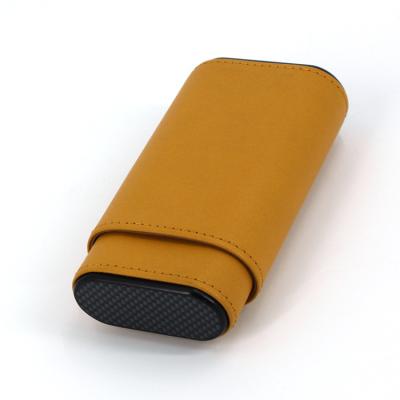 China Custom Leather Case in China Zigarren Boveda Cigar Tobacco Fashion Leather Cigar Holder Travel Cigar Case for sale