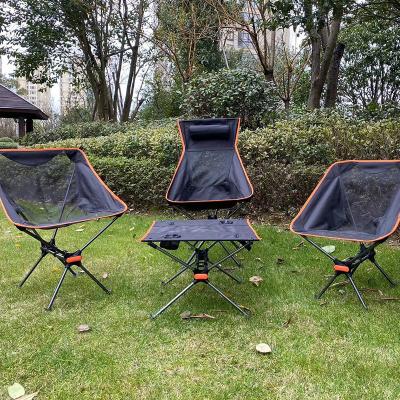 China Modern Customized Outdoor Camping Metal Frame Folding Beach Fishing Chairs And Table Set For Wedding for sale