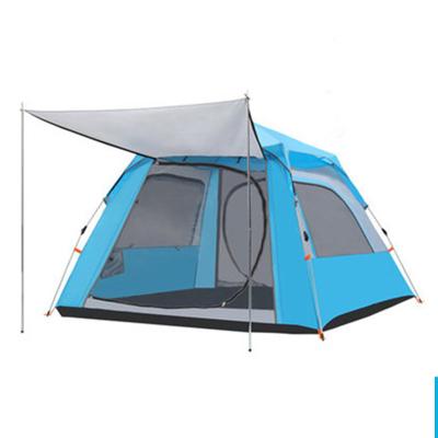 China Straight Bracing Type Easy to carry pop up big size 3-4 person double layer UV Protection oxford stretch family tent for sale