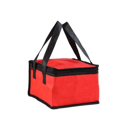 China Picnic Time Woven Fabric Lunch Box Non Insulated Kids Lunch Bag Polyester Lunch Bag for sale