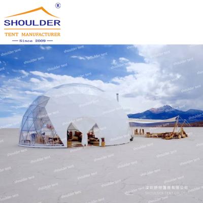 China Customized Outdoor Geodesic Prefab Steel Structure Sun Beach Sun Rain Cover New Dome Tents for sale