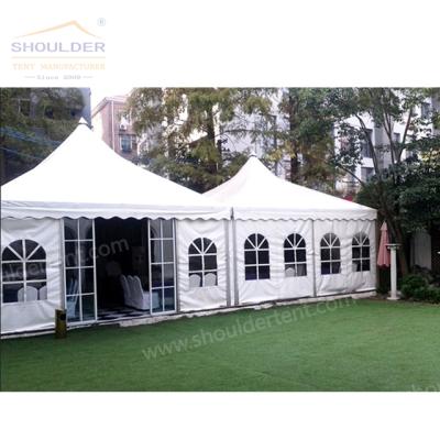 China 100 Square Meter 10x10 Fireproof Modern Aluminum PVC Pagoda Tent for sale