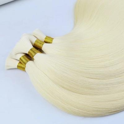 China Silky Straight Wave Customized Size Bulk Remy Double Drawn 613 Peruvian Hair Extensions for sale