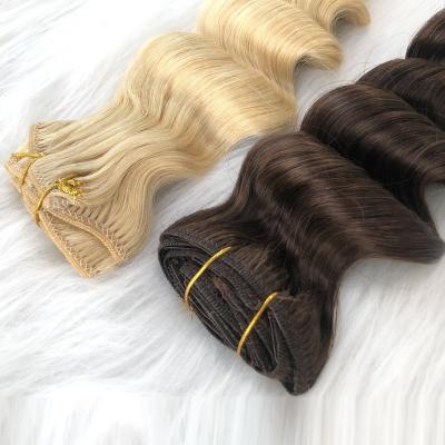 China Custom Loose Wave Silky Straight Remy Virgin One Piece 22 Inch Clip In Hair Extensions for sale