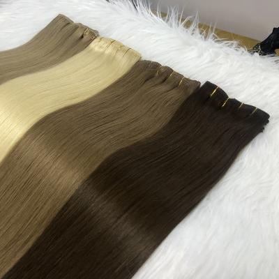 China Natural Lace Remy Clip In Hair 30 Inch Silky Straight Raw Wave 100% Virgin Hair Extensions for sale